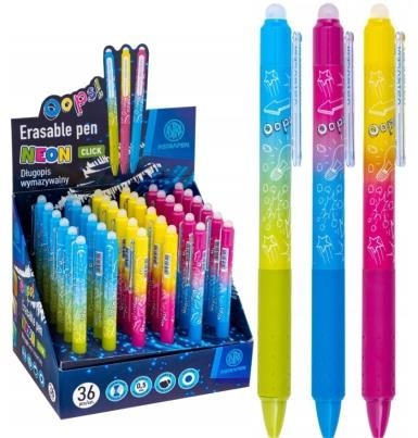 Długopis automatyczny wymazywalny 0.5 mm niebieski OOPS! NEON 1 szt Astra